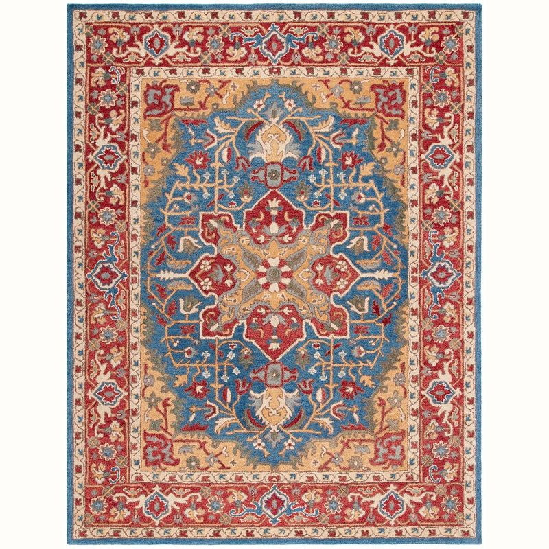 Antiquity AT521 Hand Tufted Area Rug - Red/Blue - 8'x10' - Safavieh.