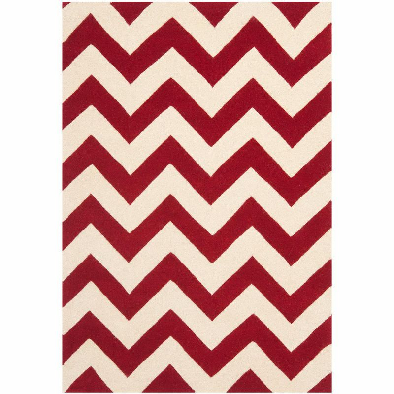 Chatham CHT715 Tufted Indoor Area Rug - Red/Ivory - 2'x3' - Safavieh