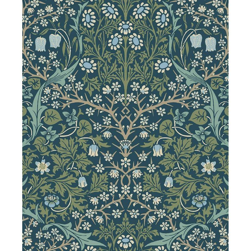 NextWall Victorian Garden Peel and Stick Wallpaper: Removable Vinyl, Vintage Floral, Botanical Matte Finish, 31.35 Sq Ft Coverage