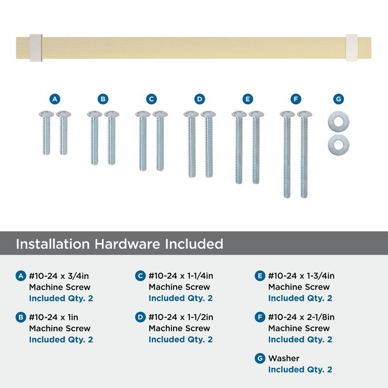 Amerock Overton 12 inch (305mm) Center-to-Center Golden Champagne/Satin Nickel Appliance Pull