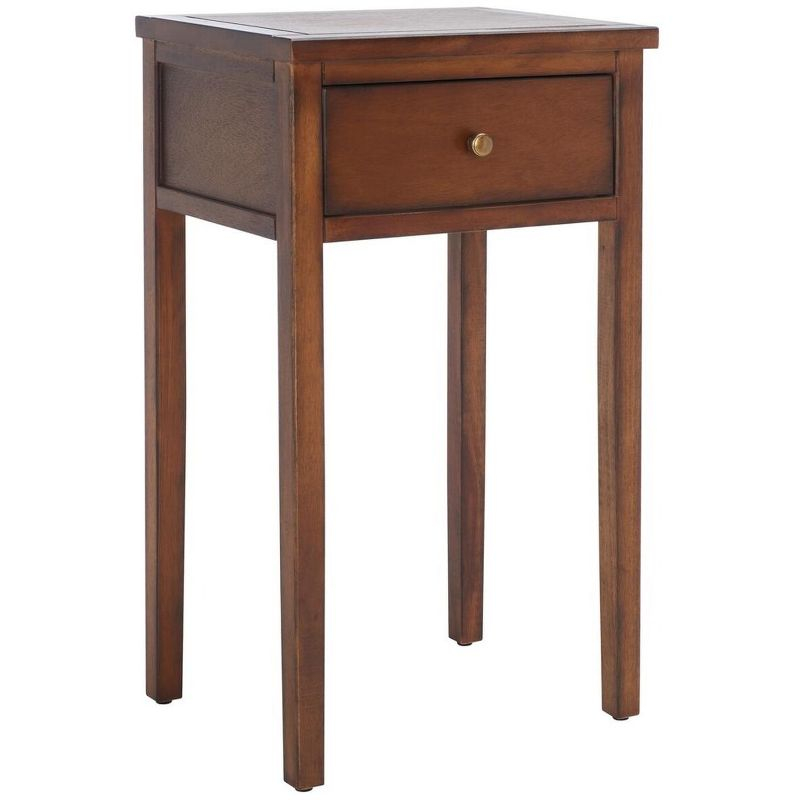 Abel Nightstand with Storage Drawers - Brown - Safavieh.