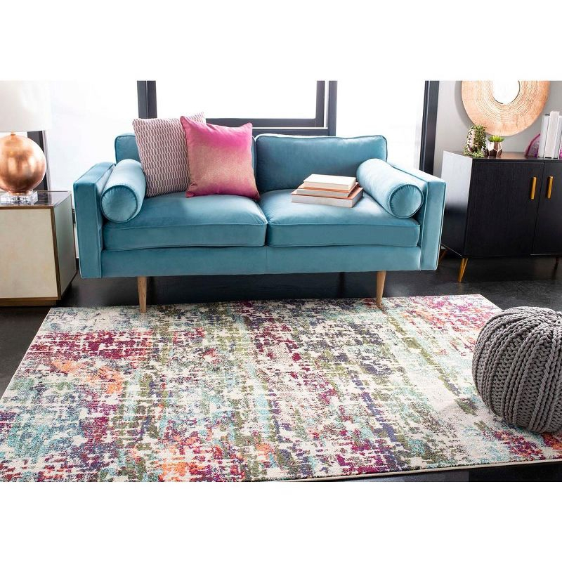Madison MAD469 Power Loomed Indoor Area Rug - Blue/Green - 4'x6' - Safavieh