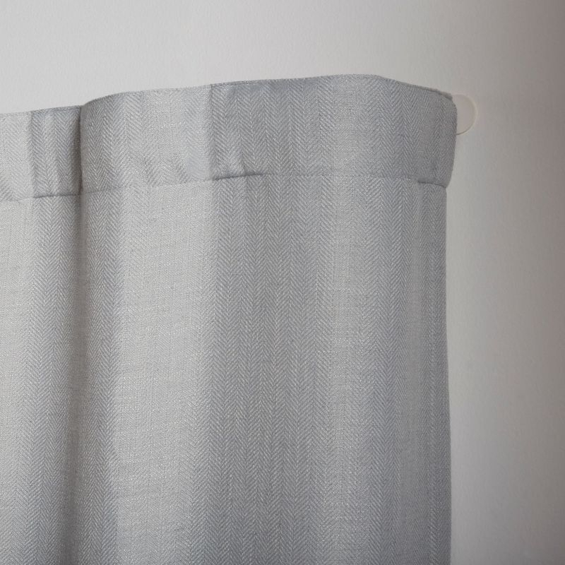 EXCLUSIVE HOME Fetter Wrap Around Double Curtain Rod, Matte Silver, 52"-72"