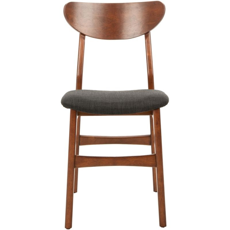 Lucca Retro Dining Chair (Set of 2) - DCH1001 - Walnut/Black - Safavieh