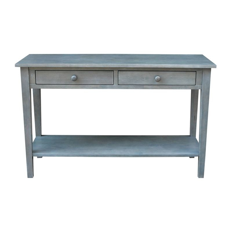 Spencer Console Server Table Antique Washed Heather Gray - International Concepts: Solid Wood, Modern Style