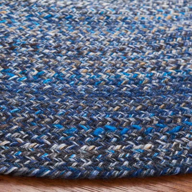 Braided BRD851 Hand Braided Area Rug - Navy - 6' Round - Safavieh.