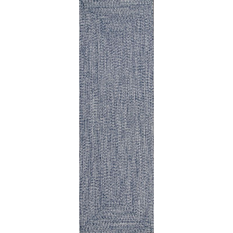 nuLOOM Wynn Braided Indoor/Outdoor Area Rug, Runner 2' 6" x 6', Light Blue