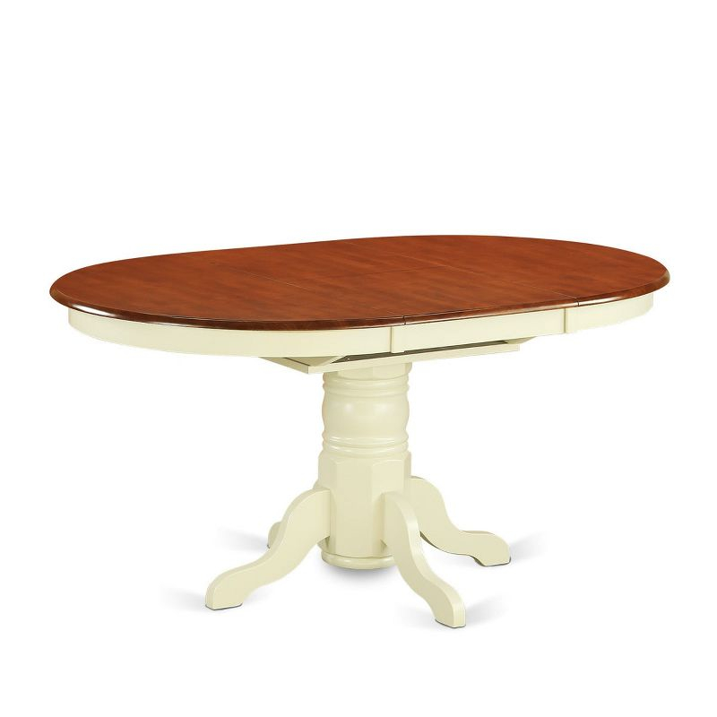East West Furniture AVT-SBR-TP Oval Table with 18