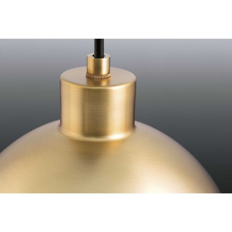 Progress Lighting, Globe Collection, 1-Light Pendant, Brushed Nickel, Opal Glass Shade