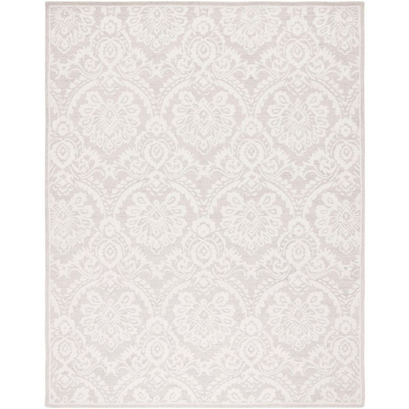 Blossom BLM106 Hand Tufted Indoor Area Rug - Silver/Ivory - 9'x12' - Safavieh