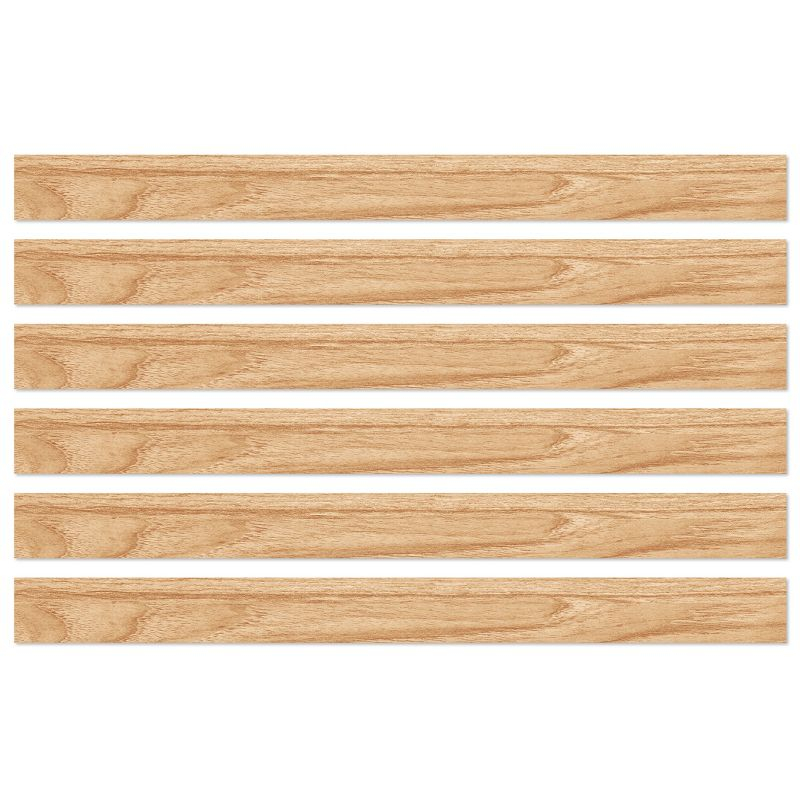 Carson Dellosa Education Grow Together Light Wood Grain Straight Borders, 36 Feet Per Pack, 6 Packs