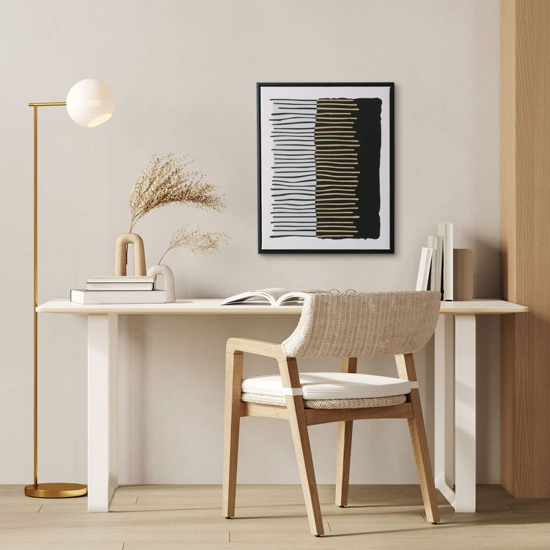 Sullivans Striations Abstract Wall Decor 19.75"H; Black