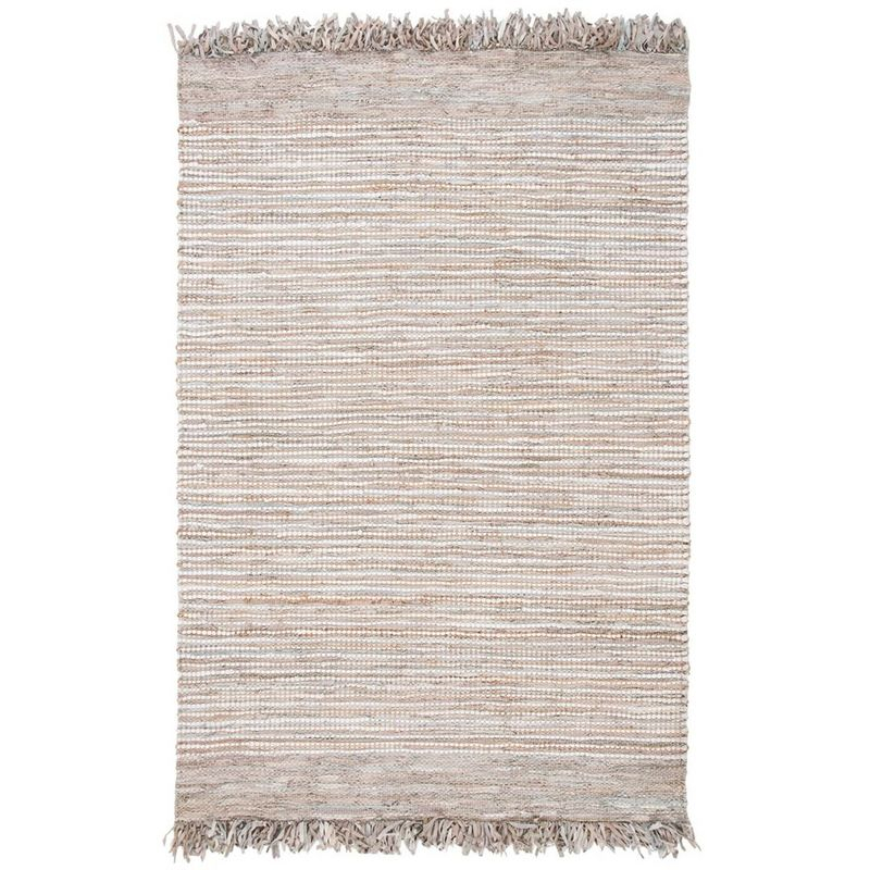 Vintage Leather VTL373 Hand Woven Indoor Area Rug - Beige/Multi - 5'x8' - Safavieh.