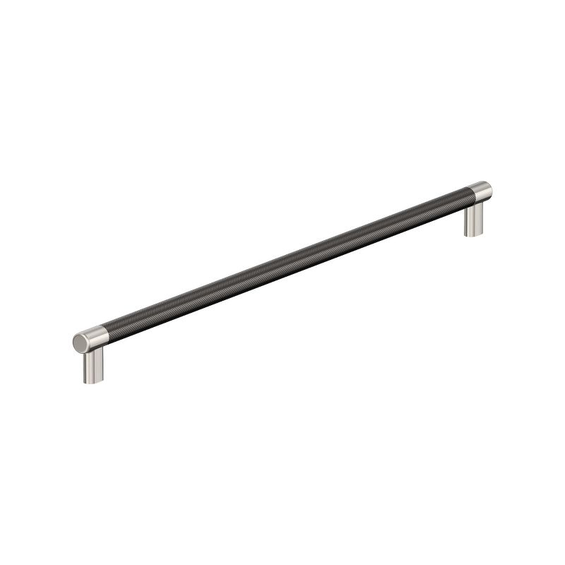Amerock Esquire 24 inch (610mm) Center-to-Center Polished Nickel/Gunmetal Appliance Pull