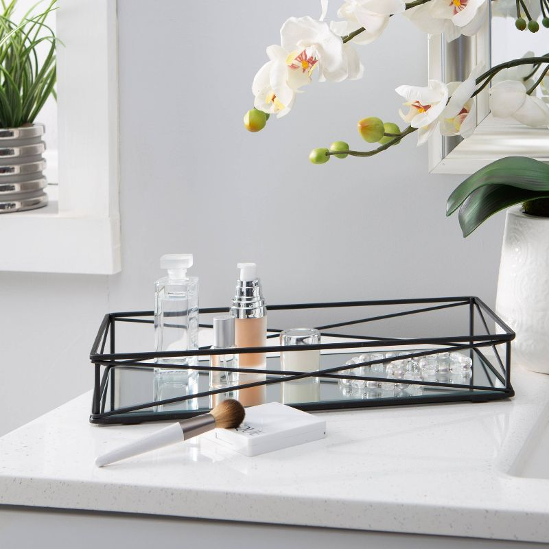 7"x14" Over the Tank Vanity Tray Black - Home Details