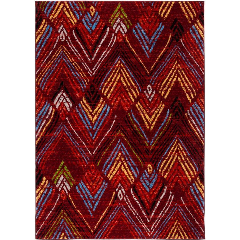 Amsterdam AMS110 Power Loomed Indoor Area Rug - Red/Terracotta - 6'7"x9'2" - Safavieh