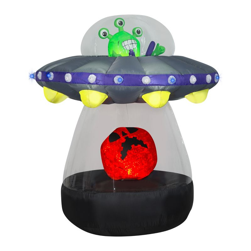The Holiday Aisle® 72" Halloween Inflatable Animated Alien Spacecraft