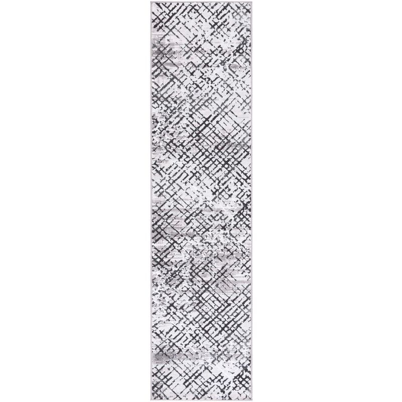 Amelia ALA275 Power Loomed Runner Rug - Gray/Charcoal - 2'x8' - Safavieh.