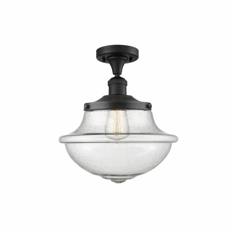 Innovations Lighting Oxford 1 - Light Semi-Flush Mount in  Matte Black