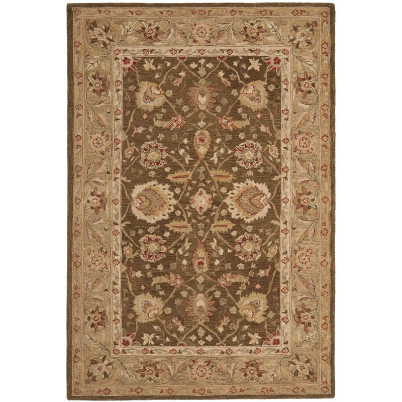 Anatolia AN512 Hand Tufted Indoor Area Rug - Brown/Green - 6'x9' - Safavieh
