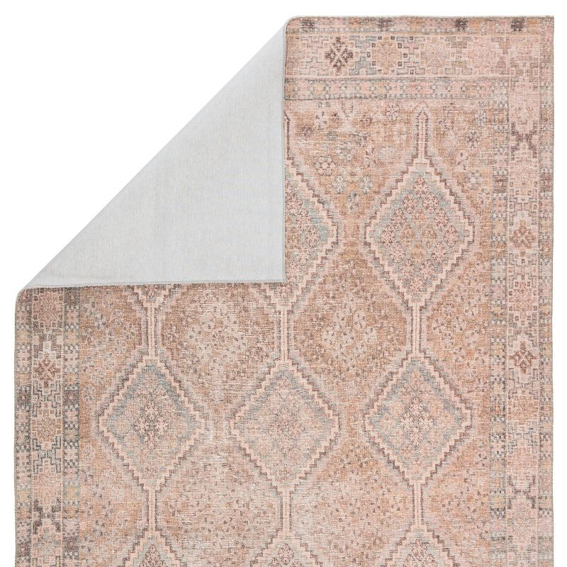 5'x7'6" Marquesa Trellis Area Rug Light Pink/Blue - Jaipur Living: Vintage Loomed Medium Pile for Living Room