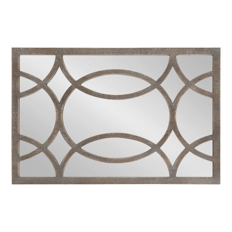 Kate and Laurel Tolland Wood Panel Wall Mirror, 24x36, Rustic Brown