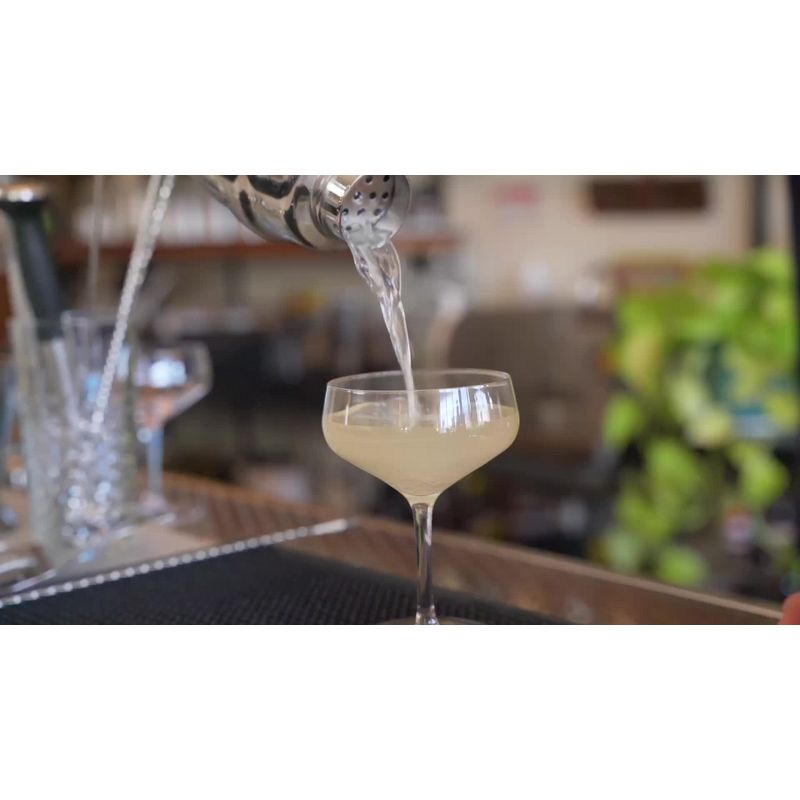 Viski Raye Angled Stemmed Margarita Glasses Set of 2 - Premium Crystal Clear Margarita Cocktail Glasses Drink Gift Set - 12oz