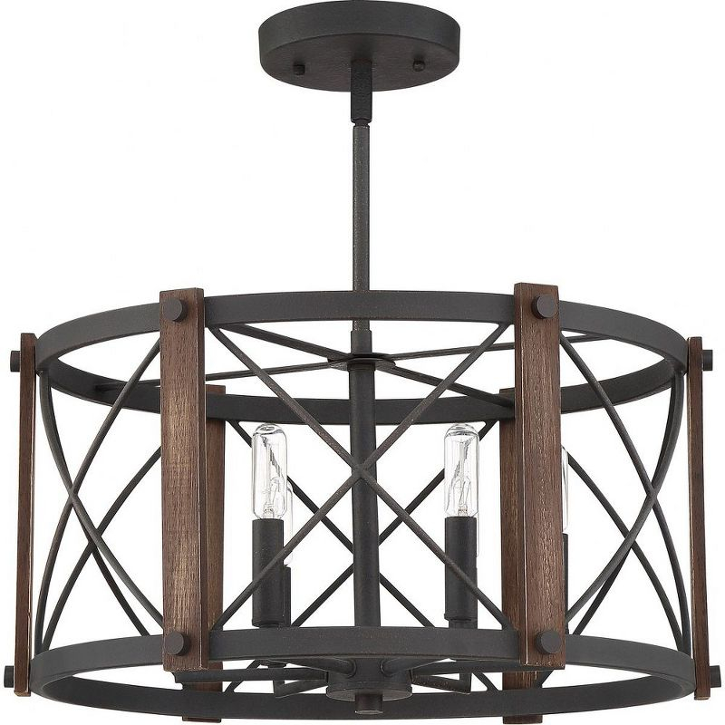 Quoizel Lighting Baron 6 - Light Semi-Flush Mount in  Marcado Black