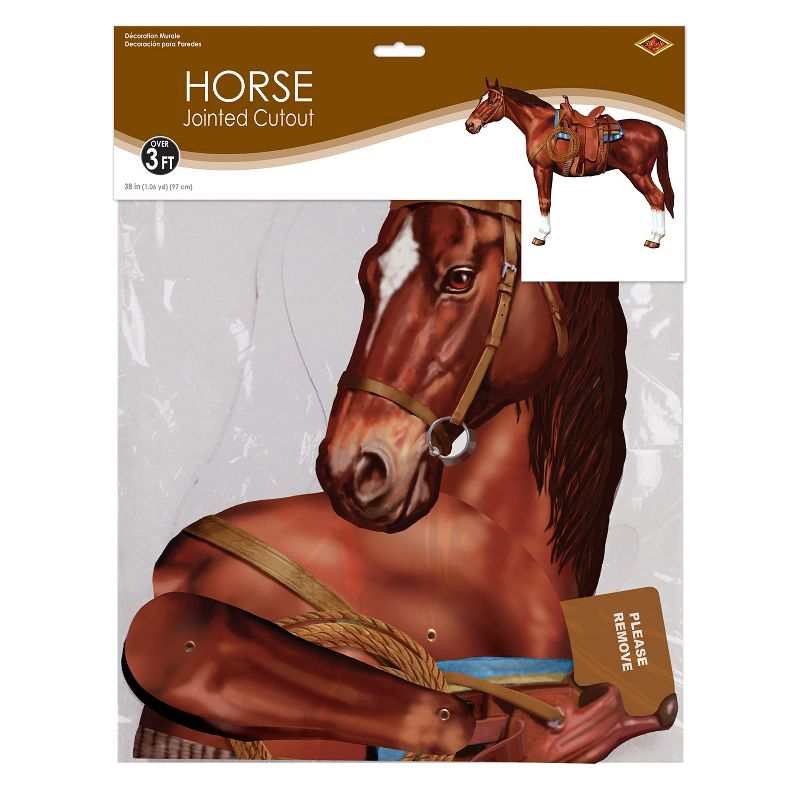 Beistle Jointed Horse, 3' 2", (2/Pkg) Multicolored