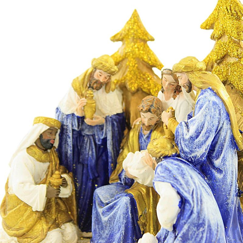 Christmas Nativity Blue Gold Roman, Inc  -  Decorative Figurines