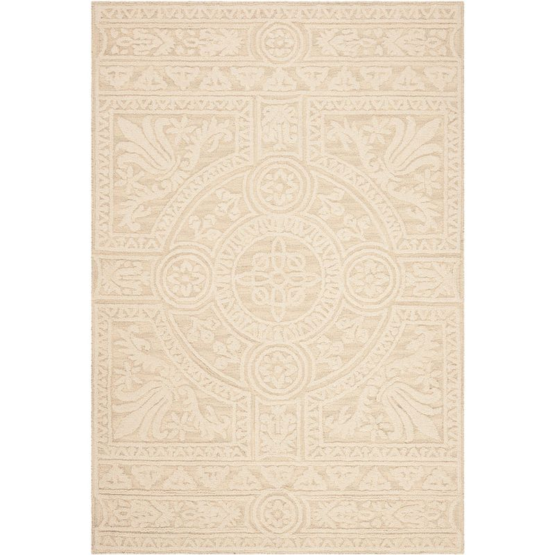 Blossom BLM109 Hand Tufted Indoor Area Rug - Light Grey/Ivory - 4'x6' - Safavieh