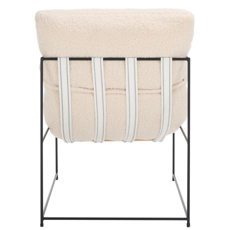 Portland Pillow Top Accent Chair - ACH4511 - Creme/Black - Safavieh