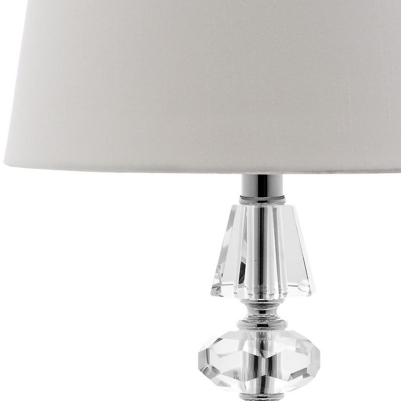 Crescendo Tiered Crystal Lamp - Clear/White - Safavieh