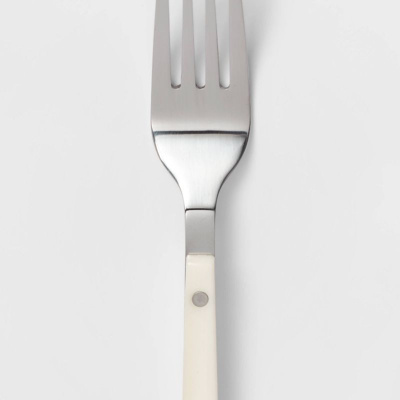 20pc Stainless Steel Burlington Silverware Set Cream - Threshold™: Flatware Set with Forks, Spoons & Knives, Service for 4