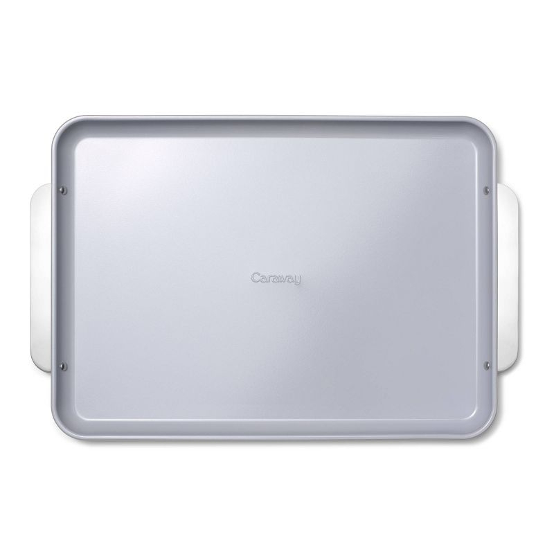 Caraway Non-Stick Ceramic Large Baking Sheet Navy: Aluminized Steel, Rectangle, Hand Wash, Cookie Sheet, 1 Year Warranty