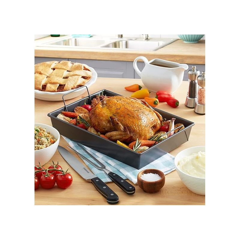 Chicago Metallic Chicago Metallic Professional 13-Inch Non-Stick Roast Pan With Rack