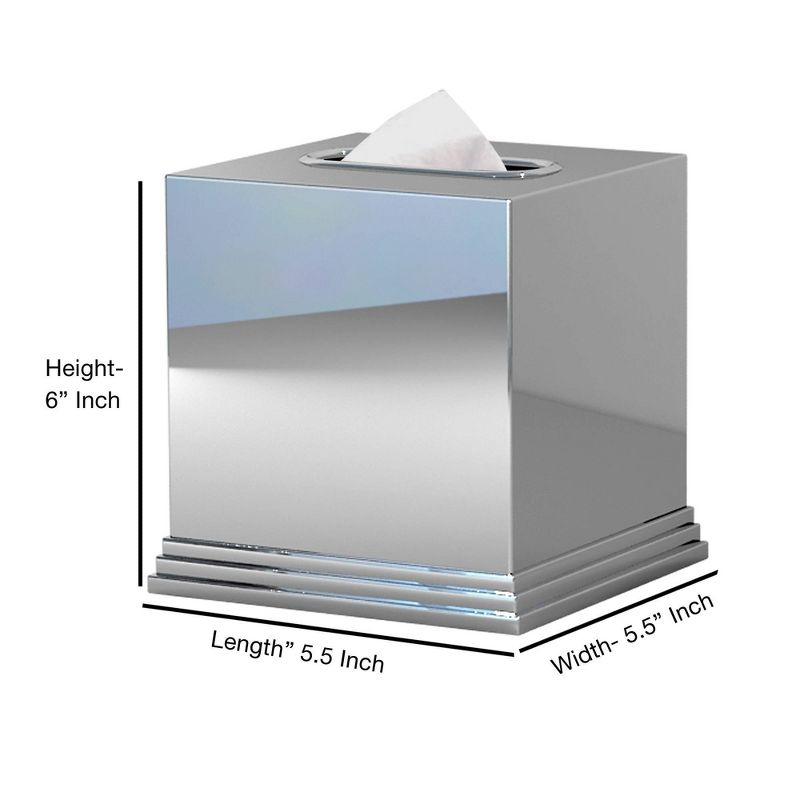 Timeless Stainless Steel Boutique Tissue Box Cover - Nu Steel