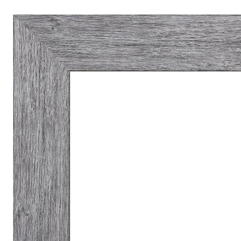 21" x 25" Bark Rustic Framed Wall Mirror Gray - Amanti Art