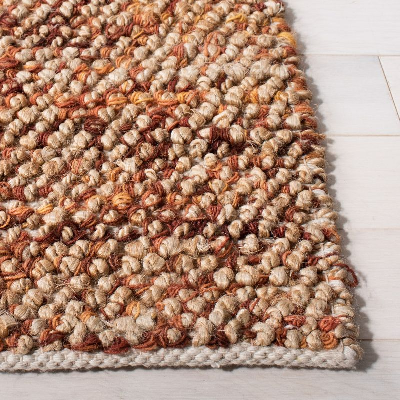 Bohemian BOH901 Hand Woven Indoor Area Rug - Natural/Rust - 5'x8' - Safavieh