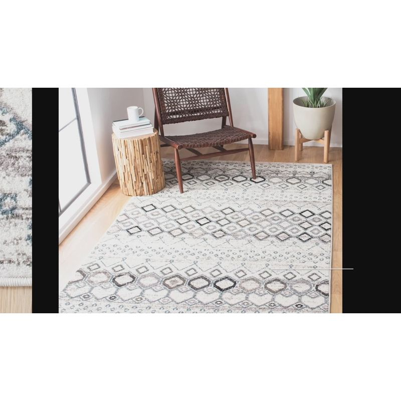 Amsterdam AMS108 Power Loomed Indoor Area Rug - Light Grey/Brown - 9'x9' - Safavieh