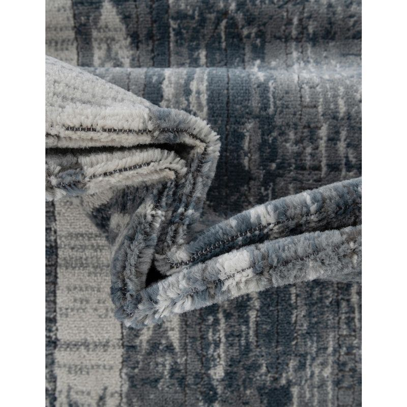 Unique Loom Portland Collection Area Rug - Orford (6' 1" Square Blue Gray/Gray)