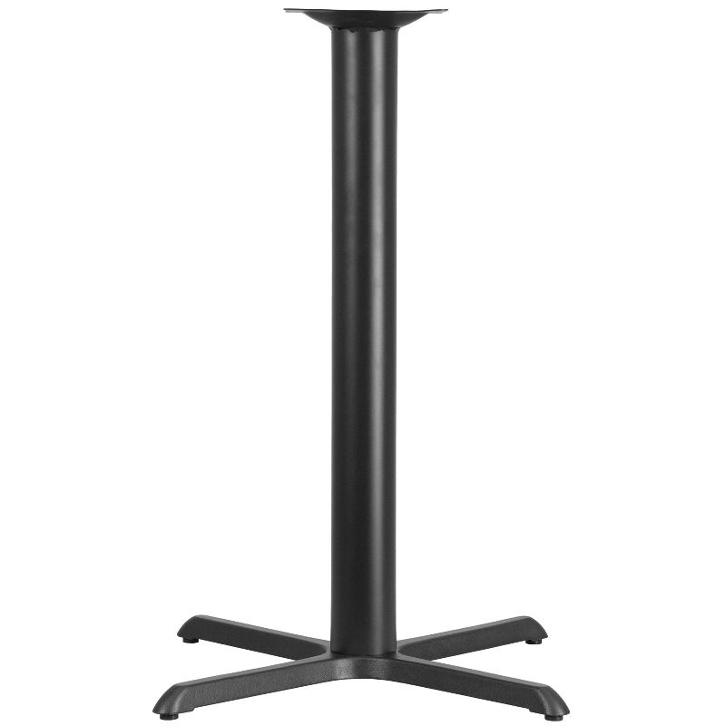 Emma and Oliver 33" x 33" Cast Iron Bar Table X-Base with 4" Dia. Column