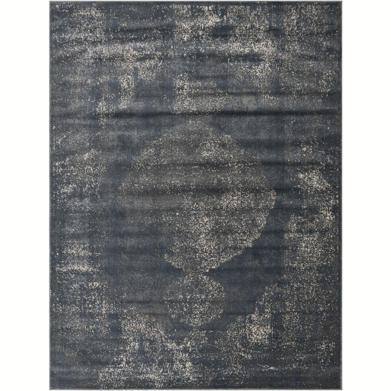 Unique Loom Portland Collection Area Rug - Woodburn (10'  x 13' 1" Rectangle Blue/Ivory)
