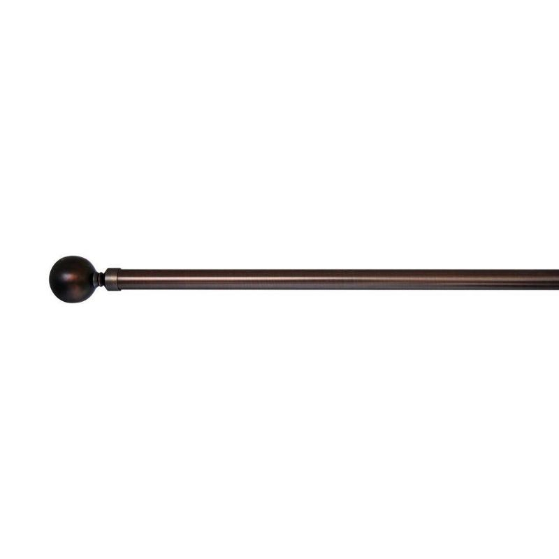 Versailles LX01 Ball Finial Rod Set 86/144" Antique Bronze/Brown