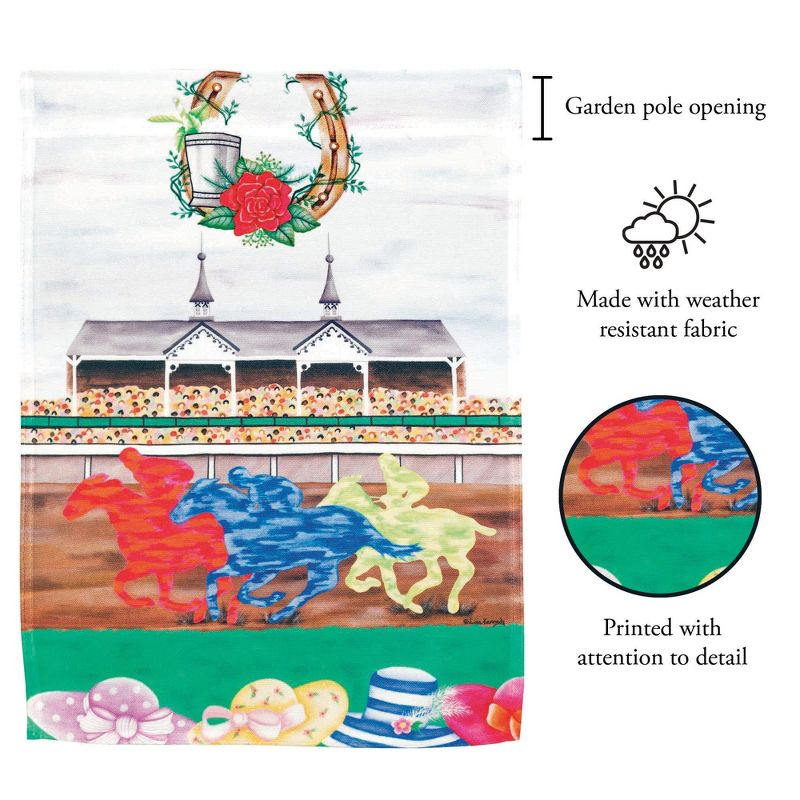 Magnolia Garden Churchill Downs Derby Day 30 x 44 Inch Polyester Garden Flag