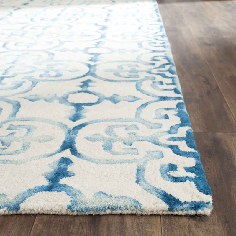 Dip Dye DDY711 Hand Tufted Indoor Runner - Ivory/Turquoise - 2'3"x10' - Safavieh