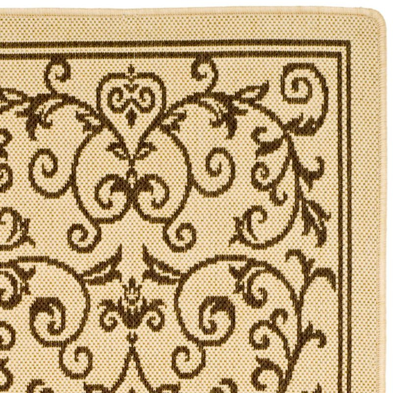 Courtyard CY2098 Power Loomed Indoor and Outdoor Runner Rug - Natural/Brown - 2'3"x6'7" - Safavieh