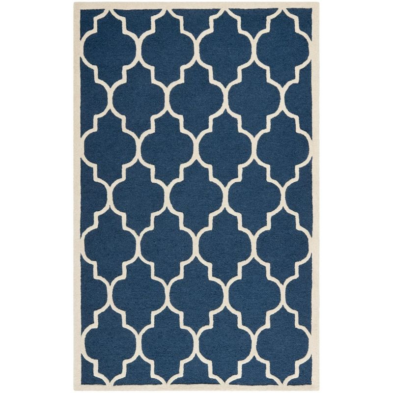 Cambridge CAM134 Tufted Indoor Area Rug - Navy/Ivory - 4'x6' - Safavieh