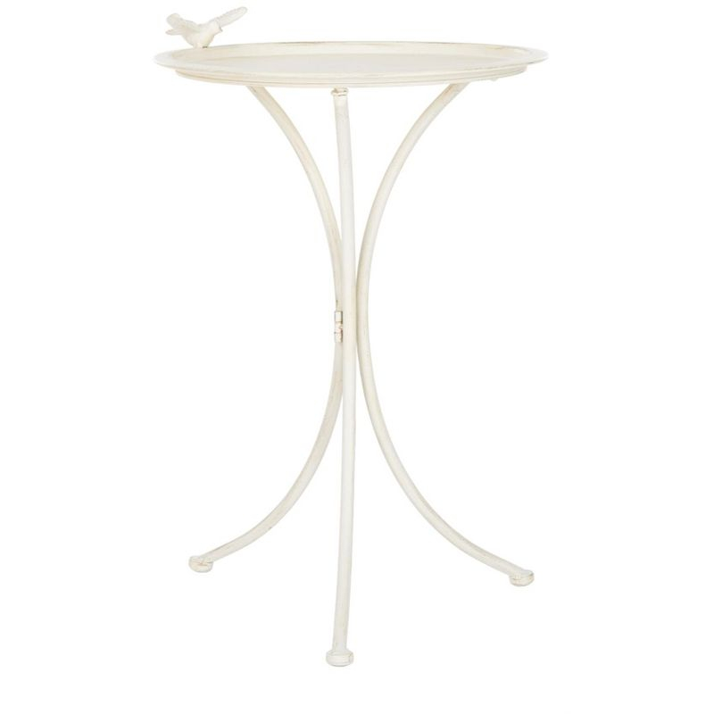Kensi Outdoor Bird Bath - Pearl White - Safavieh