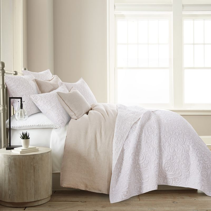 Sherbourne Taupe Stitch - One King Quilt - Levtex Home